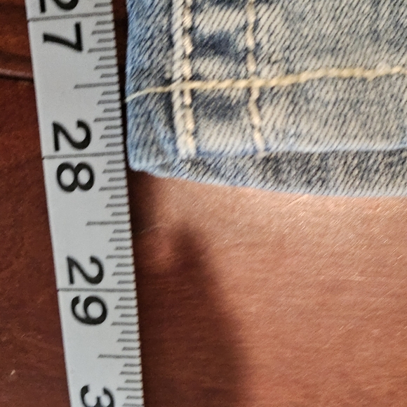 Petrol bootcut jeans with embroidered pink flowers skull and lizard size 28 - Picture 9 of 10